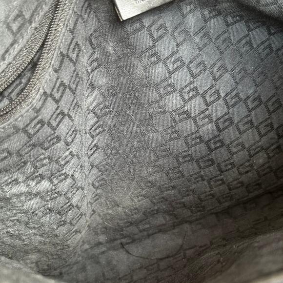 GUCCI Black Suede Jackie Sherry Bouvier Stripe Hobo Bag Leather - Picture 5 of 10